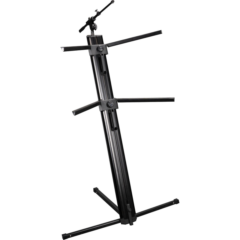 Gator Frameworks Column-Style Keyboard Stand with Mic Boom Arm and Gig Bag (Black)