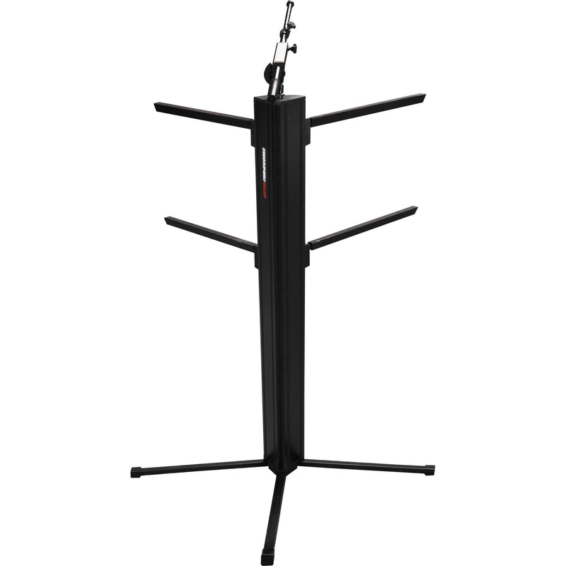 Gator Frameworks Column-Style Keyboard Stand with Mic Boom Arm and Gig Bag (Black)