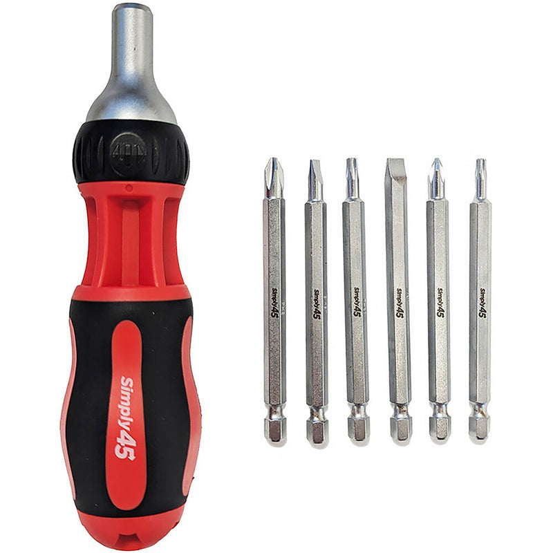 Simply45 7-in-1 Multi-Ratcheting Screwdriver (9")