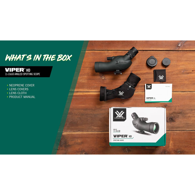 Vortex 11-33x50 Viper HD Spotting Scope (Angled Viewing)