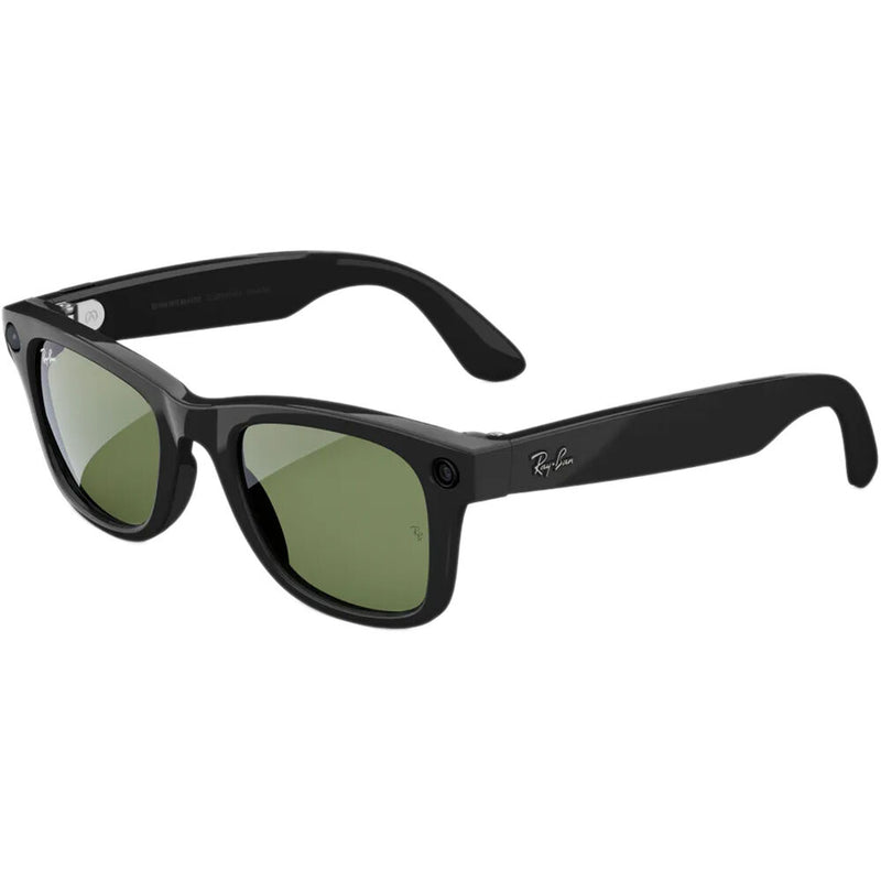 Meta Ray-Ban Wayfarer AI glasses with Polarization (Shiny Black, Standard)