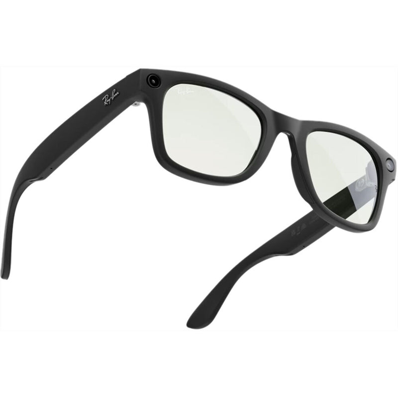 Meta Ray-Ban Wayfarer AI glasses with Polarization (Shiny Black, Standard)