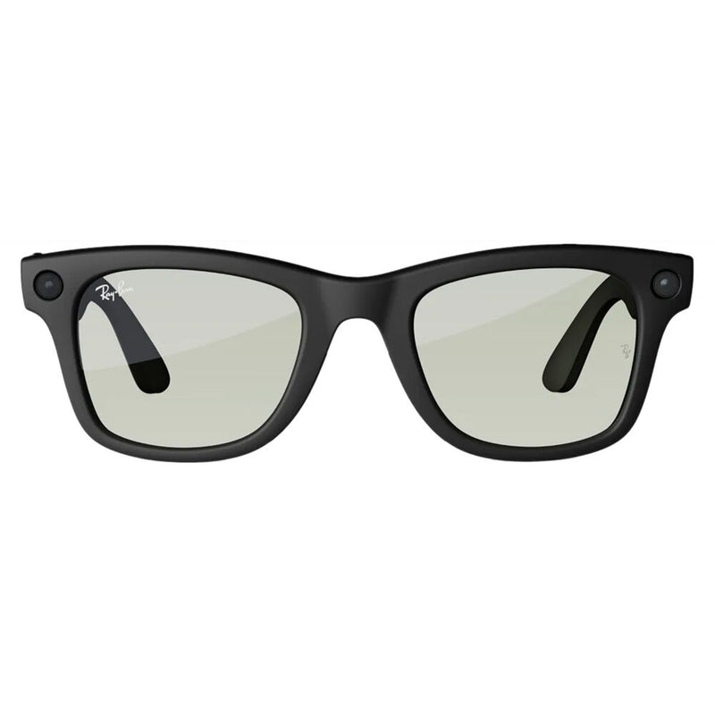 Meta Ray-Ban Wayfarer AI glasses with Transitions (Matte Black, Standard)