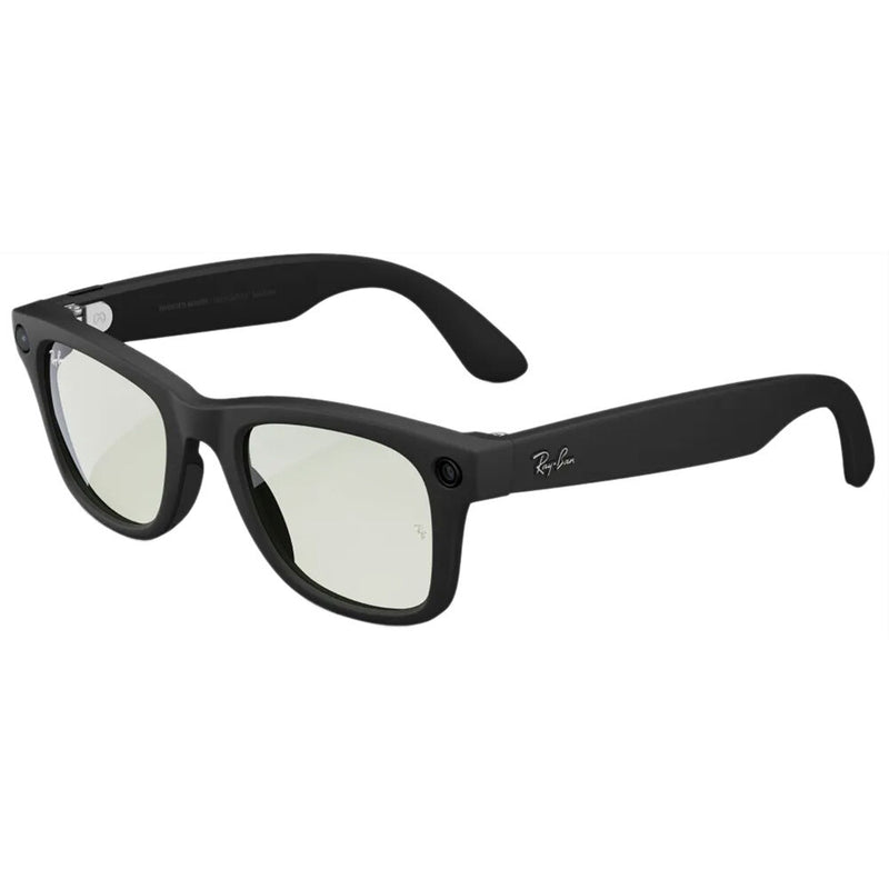 Meta Ray-Ban Wayfarer AI glasses with Transitions (Matte Black, Standard)