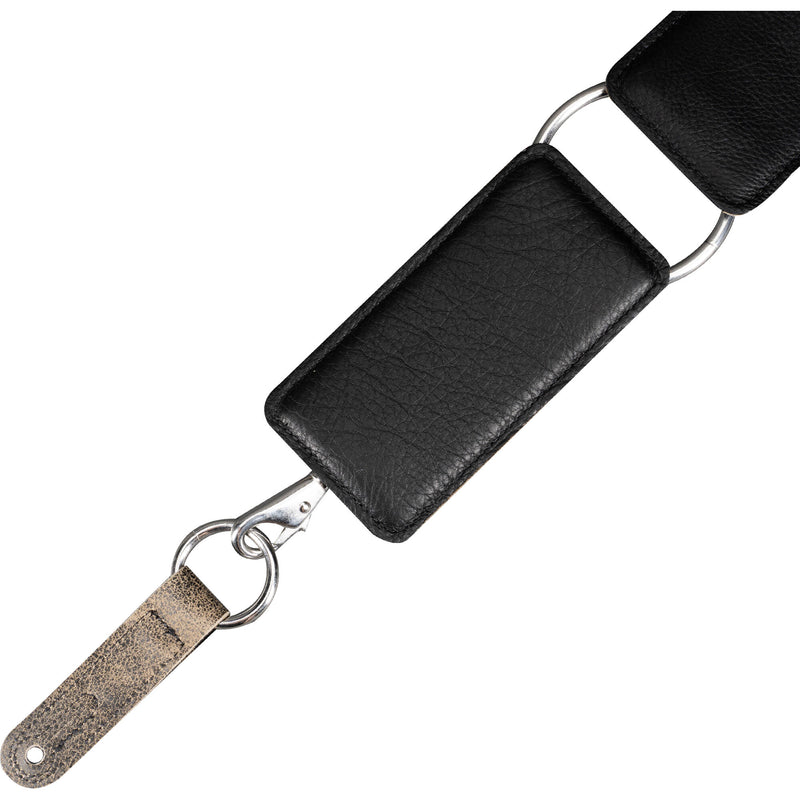 Gator Levy's Baldric Series Leather Guitar Strap (Distressed Black)