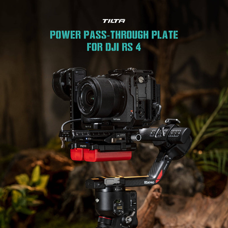 Tilta Power Passthrough Plate Kit for DJI RS 4 (Dual L-Series)