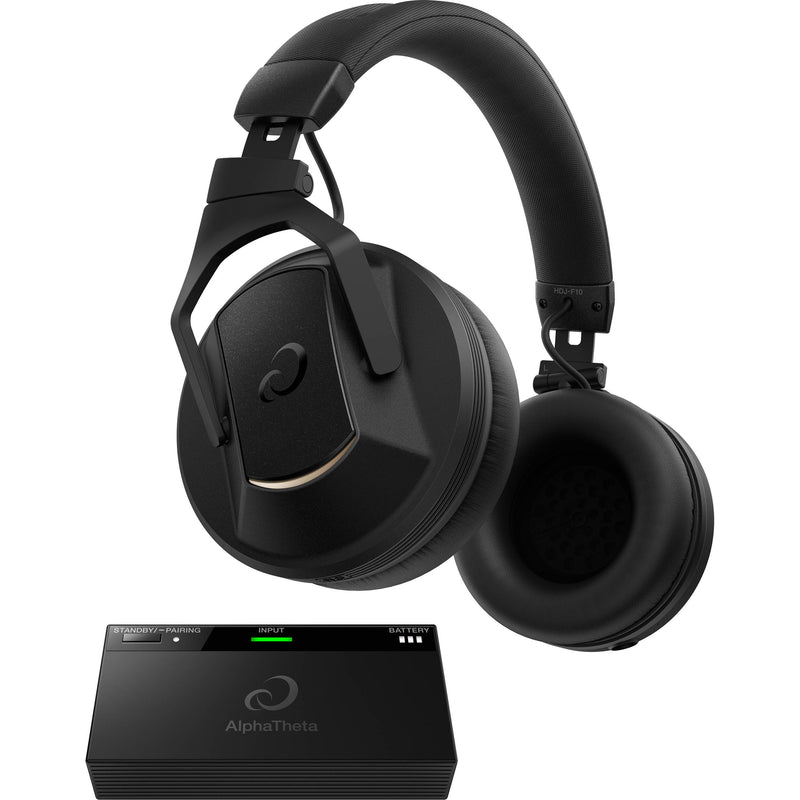 AlphaTheta HDJ-F10-TX Professional Wireless DJ Headphones with Transmitter