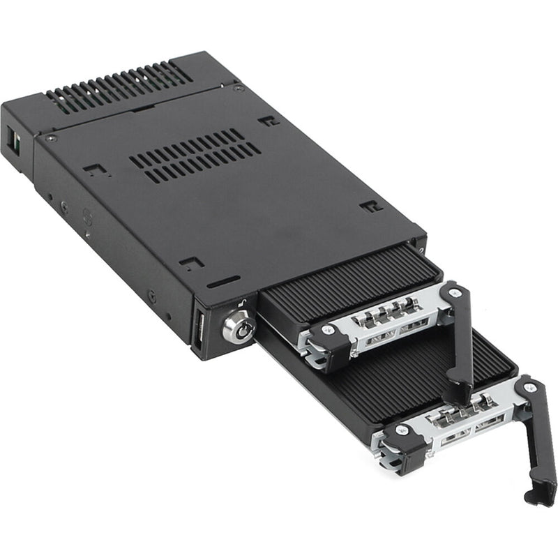 Icy Dock Tougharmor MB834Mk-B V2 2 Bay M.2 NVMe SSD PCIe 4.0 Mobile Rack Enclosure for 3.5 Drive Bay