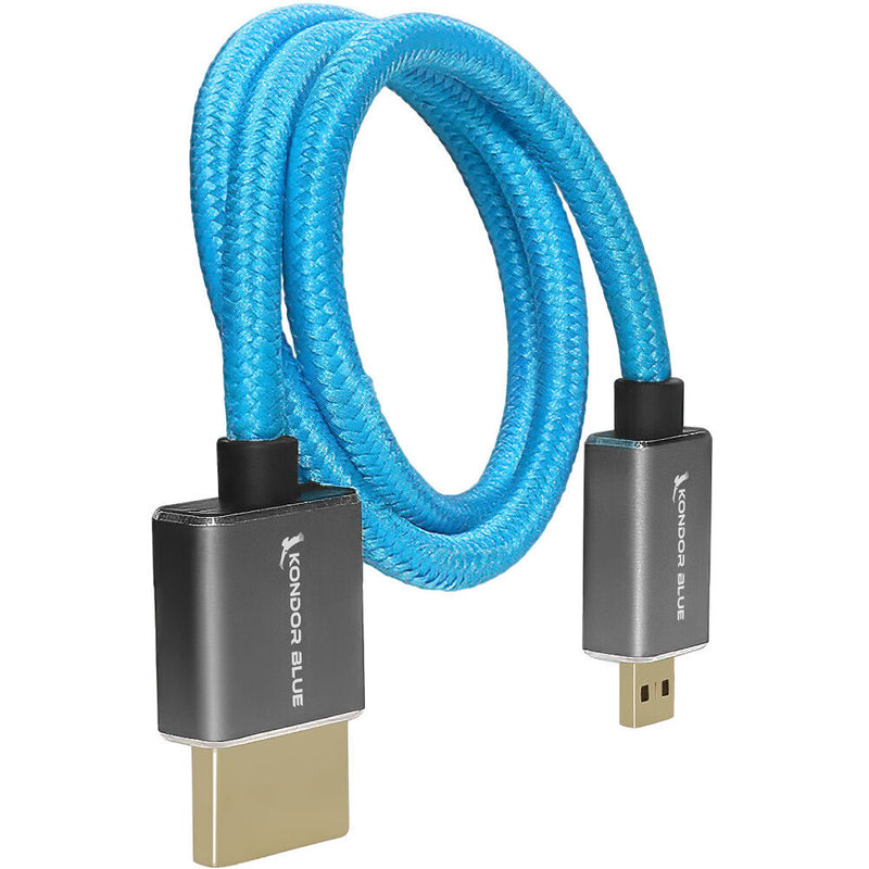 Kondor Blue High-Speed Micro-HDMI to HDMI Cable (Kondor Blue, 16")