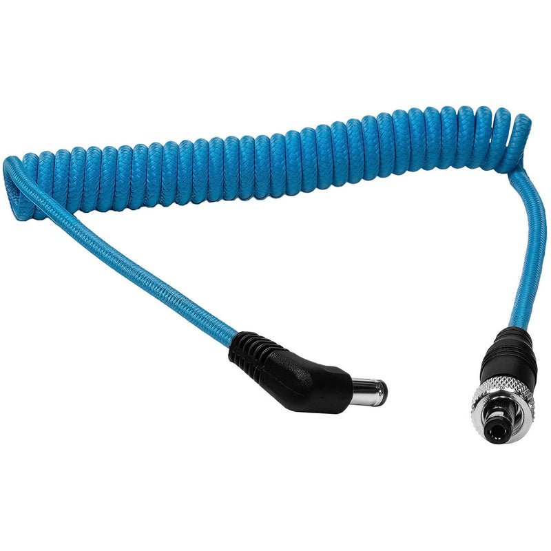 Kondor Blue Coiled DC 2.1mm to Right-Angle DC Cable (16 to 32")