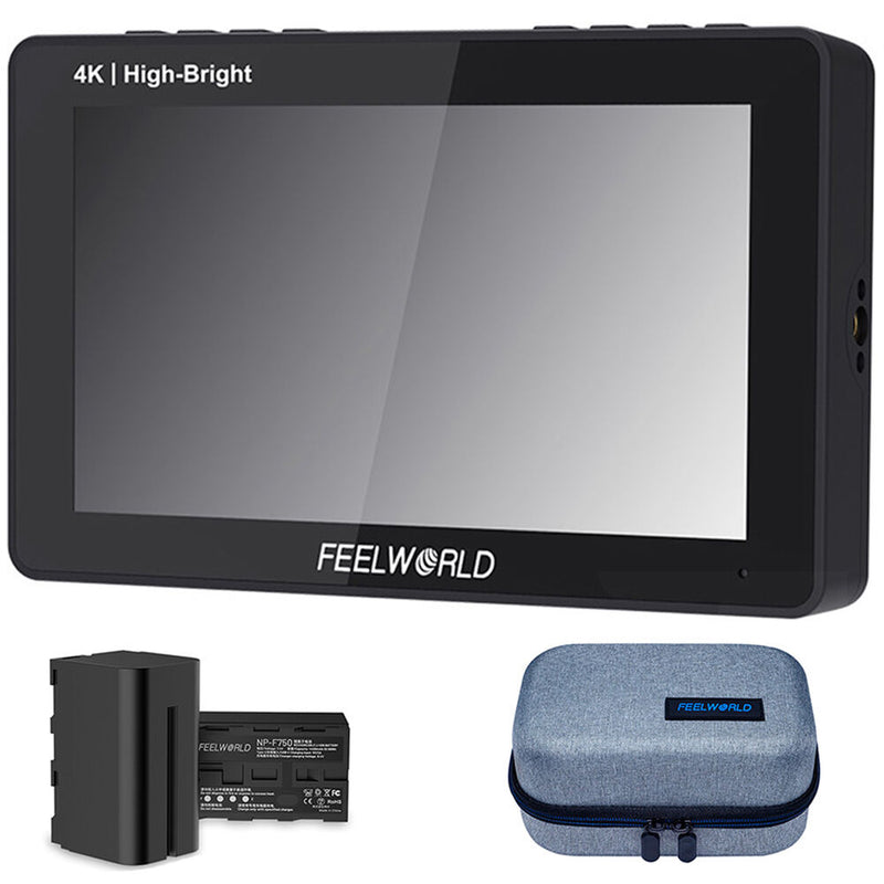 FeelWorld F5 Pro X Monitor with ANP75 Battery and AMC5 Bag Kit