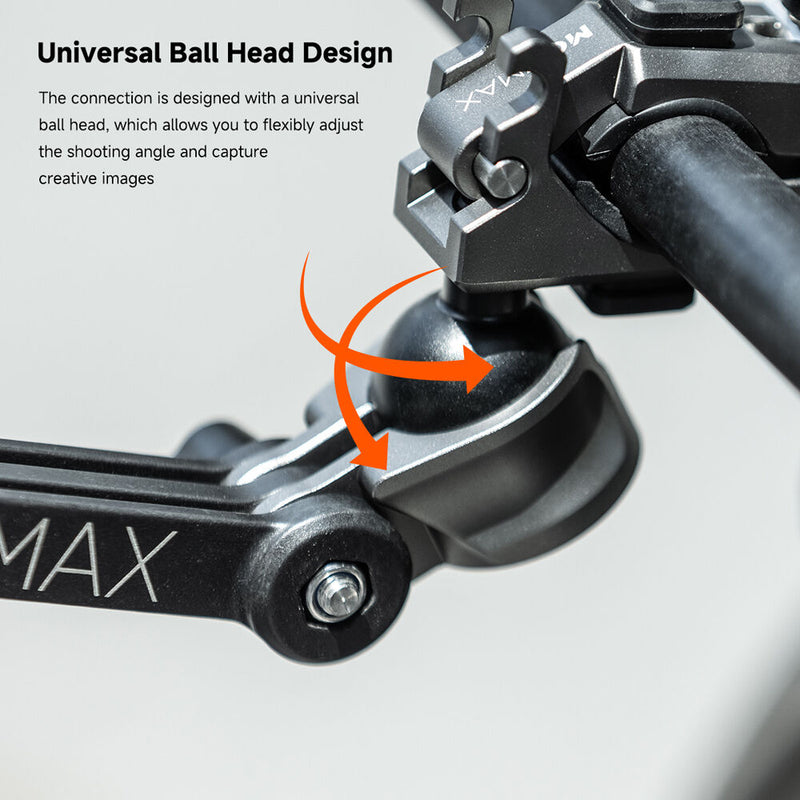 MOVMAX Tube Clamp Mount with Ball Head for Blade Arm