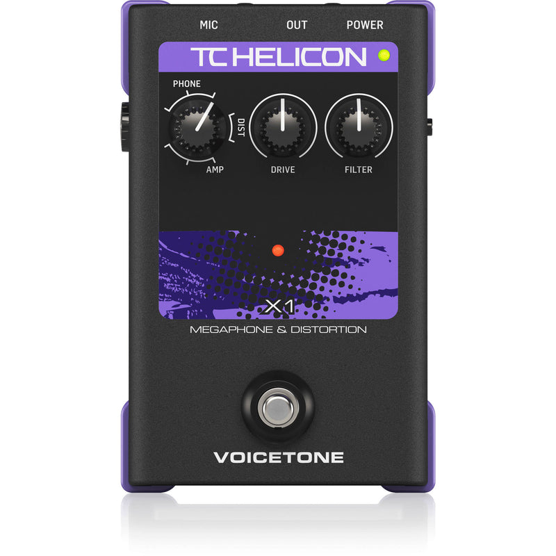 TC-Helicon VoiceTone X1 Vocal Megaphone and Distortion FX Pedal