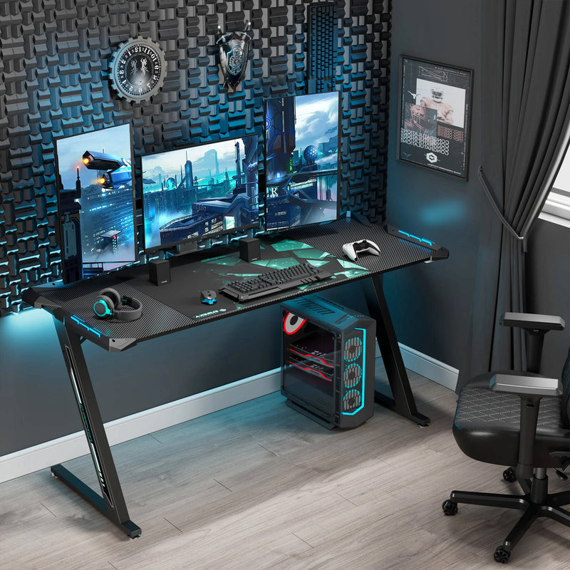 Eureka Gaming Desk with Z-Shaped Legs (61.5 x 25.2")