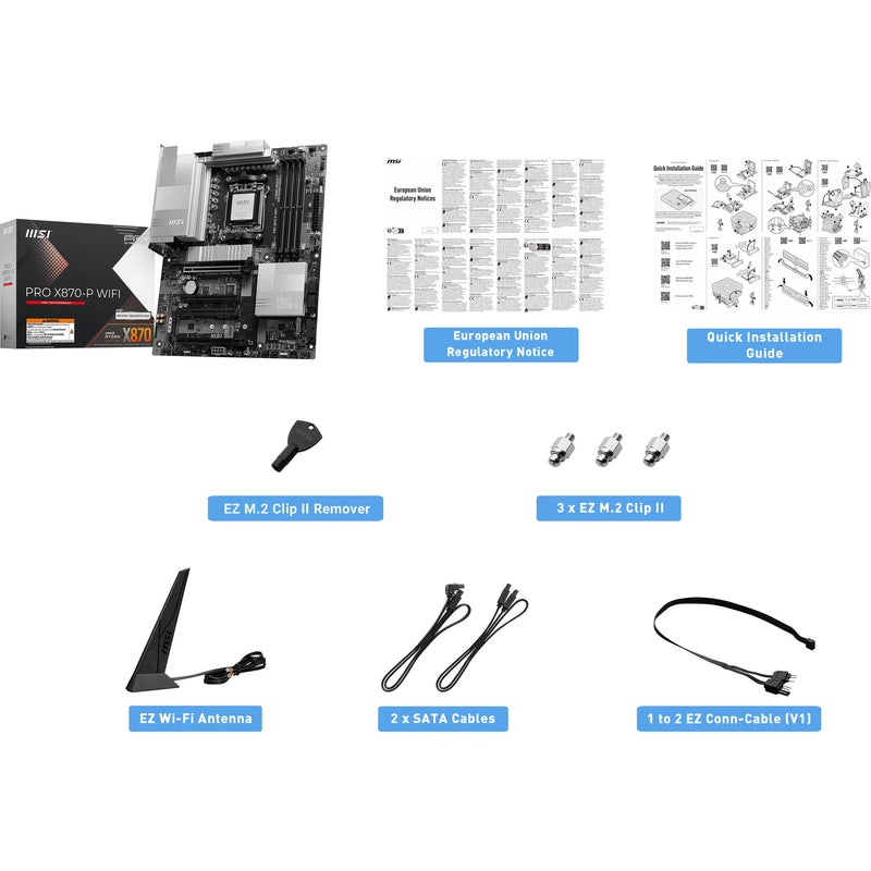 MSI PRO X870-P WIFI AM5 ATX Motherboard