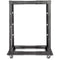 Rocstor SolidRack Open Frame 4-Post Adjustable Depth Rack (Black, 22 RU)