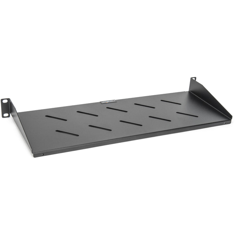 Rocstor 1 RU Vented Universal Cantilever Rackmount Shelf (7", Black)