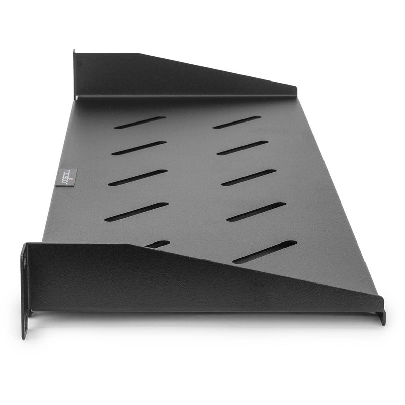 Rocstor 1 RU Vented Universal Cantilever Rackmount Shelf (7", Black)