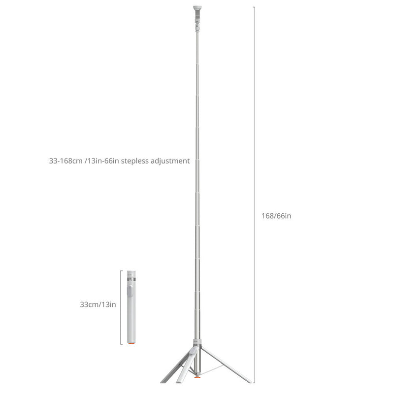 SmallRig ST30 One-Touch Deploy Selfie Stick Tripod (White)