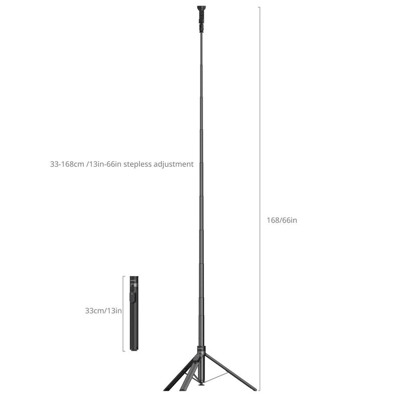 SmallRig ST30 One-Touch Deploy Selfie Stick Tripod (Black)