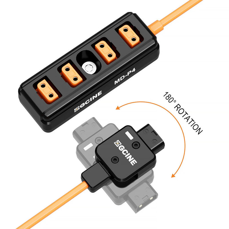 ZGCINE MD-P4 Male D-Tap to 4-Port Female D-Tap Splitter Adapter (23.6")