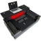 ProX LED Flight Case with Laptop Shelf, 1 RU Rackspace, and Wheels for AlphaTheta XDJ-AZ DJ Controller (All Black)