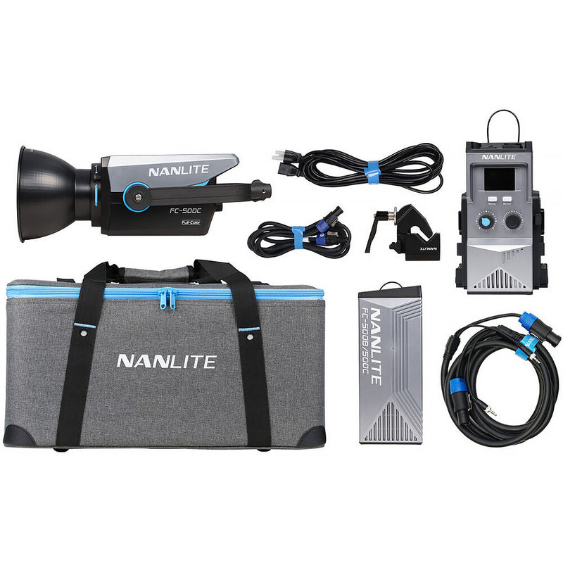 Nanlite FC-500C RGB LED Spotlight with FC PowerController Kit