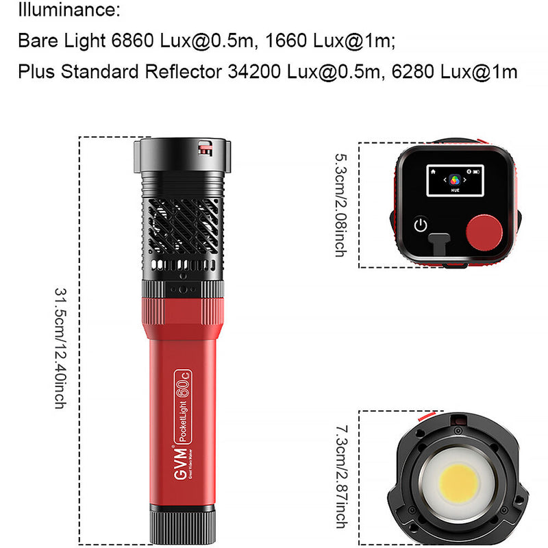 GVM PD60C RGB Pocket LED Monolight