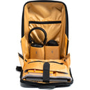 RAINSBERG Classic Backpack (Black with Yellow Lining, 22L)