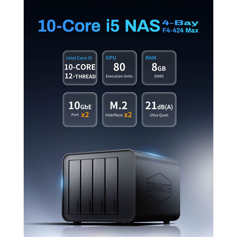 TerraMaster F4-424 Max 4-Bay NAS Enclosure