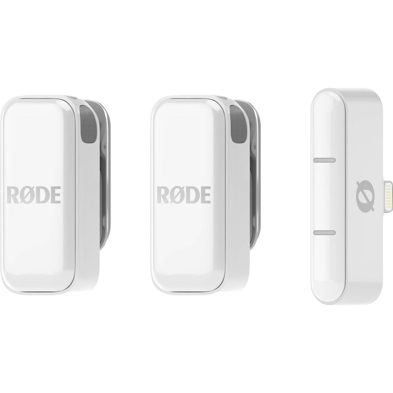 RODE Wireless Micro 2-Person Ultracompact Wireless Microphone System with USB-C Connector (2.4 GHz, White)