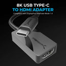 Sabrent 8K USB-C to HDMI Adapter (5.9", Dark Gray)