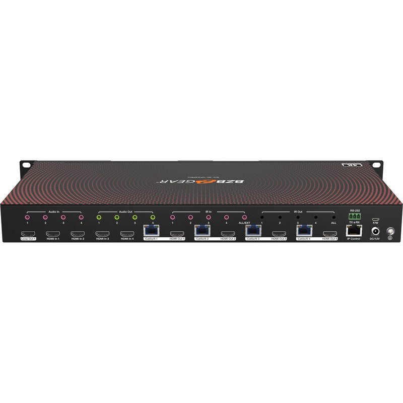 BZBGEAR 4x4 4K UHD Seamless HDMI Matrix Switcher/Video Wall Processor Kit with 4 Receivers