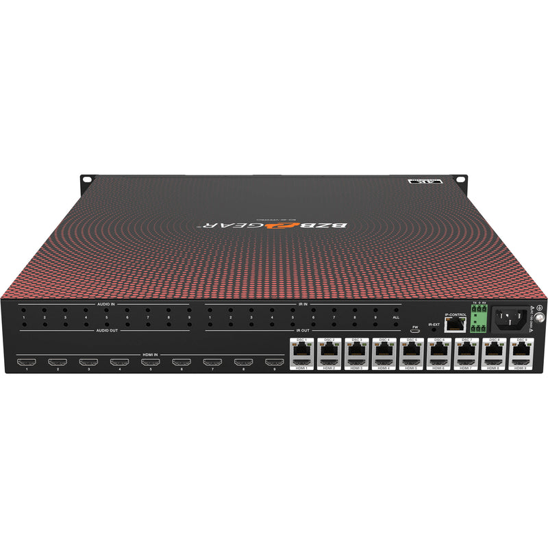 BZBGEAR 9x9 4K Seamless HDMI Matrix Switcher/Video Wall Processor Kit with 9 Receivers