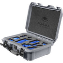 Foama Carry-On Hard Case with Foam Insert for Sony FX-3 (Silver/Blue, 16L)