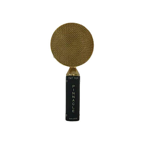 Pinnacle Microphones Fat Top Ribbon Microphone with Shockmounts, Blumlein Bar & Aluminum Case (Limited Edition with Black Body & Gold Grille, Stock Transformer, Pair)