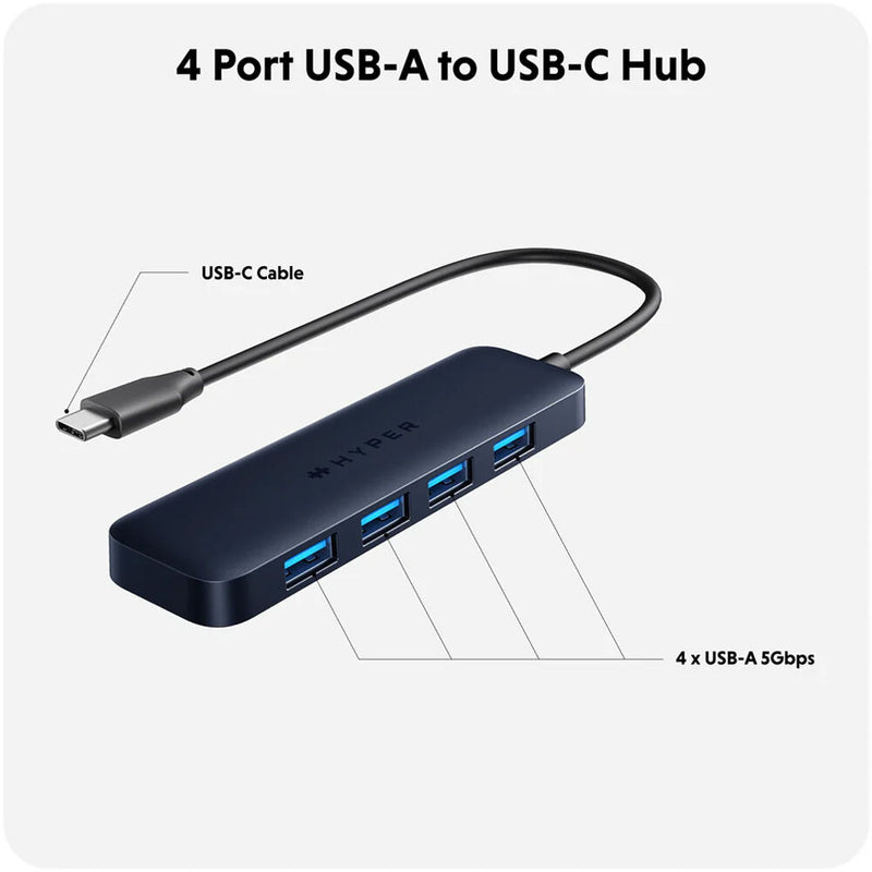 HYPER HyperDrive Next 4-Port USB-A to USB-C Hub