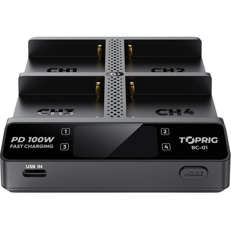 Accsoon TOPRIG 100W 4-Bay L-Series/NP-F Fast Charger