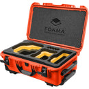 Foama Wheeled Carry-On Hard Case with Foam Insert for RED KOMODO-X (Orange/Yellow, 28.5L)