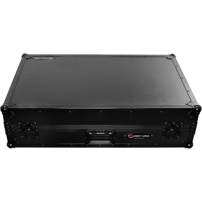 Odyssey Black Label Flight Case for AlphaTheta XDJ-AZ with Glide-Style Platform and Roller Wheels (All Black)