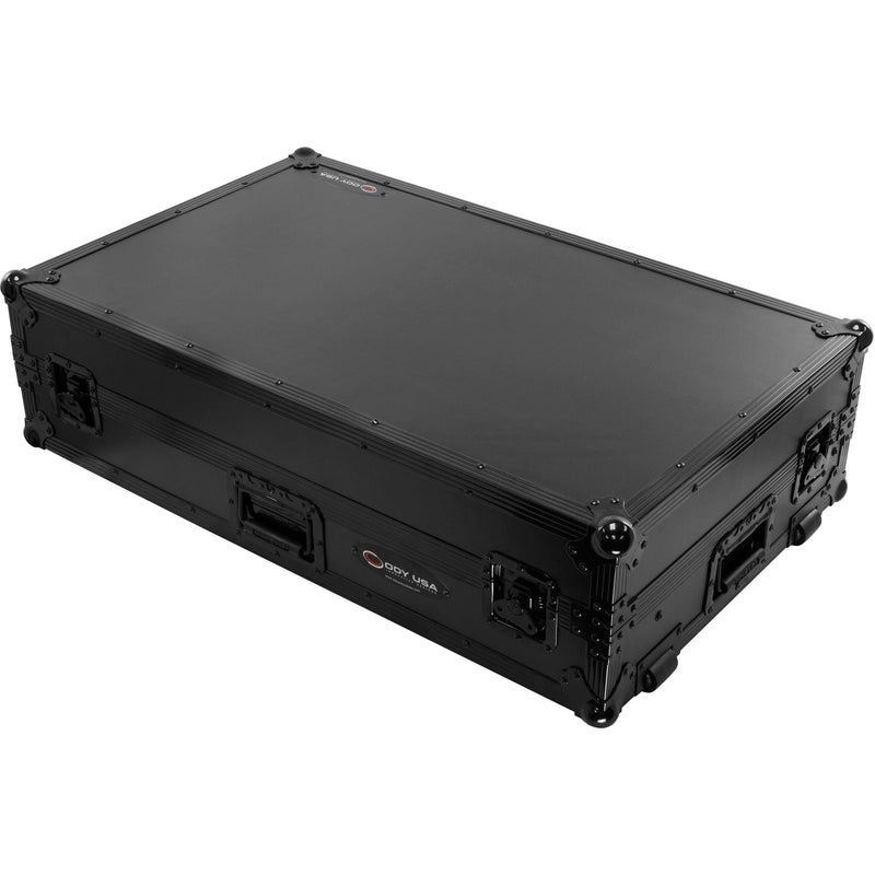 Odyssey Black Label Flight Case for AlphaTheta XDJ-AZ with Glide-Style Platform and Roller Wheels (All Black)