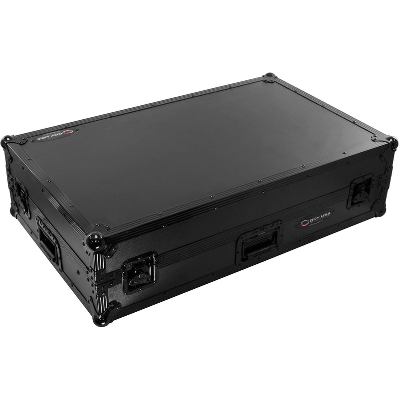 Odyssey Black Label Flight Case for AlphaTheta XDJ-AZ with Glide-Style Platform and Roller Wheels (All Black)