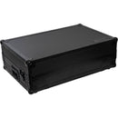 Odyssey Black Label Flight Case for AlphaTheta DDJ-GRV6 with Glide-Style Laptop Platform and Roller Wheels (All Black, 1 RU)