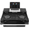 Odyssey Black Label Flight Case for AlphaTheta DDJ-GRV6 with Glide-Style Laptop Platform and Corner Wheels (All Black)