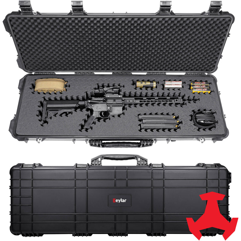 RAGAR Hard Rifle Case with RAGAR Reconfigurable & Reusable XP Crosslinked Foam (44", Black)