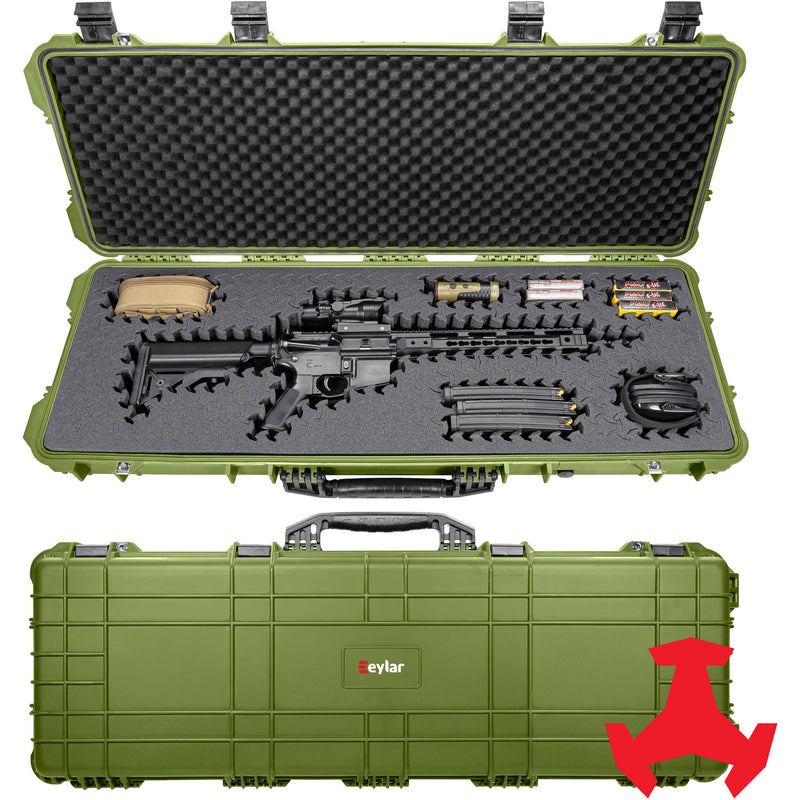 RAGAR Hard Rifle Case with RAGAR Reconfigurable & Reusable XP Crosslinked Foam (44", Green)