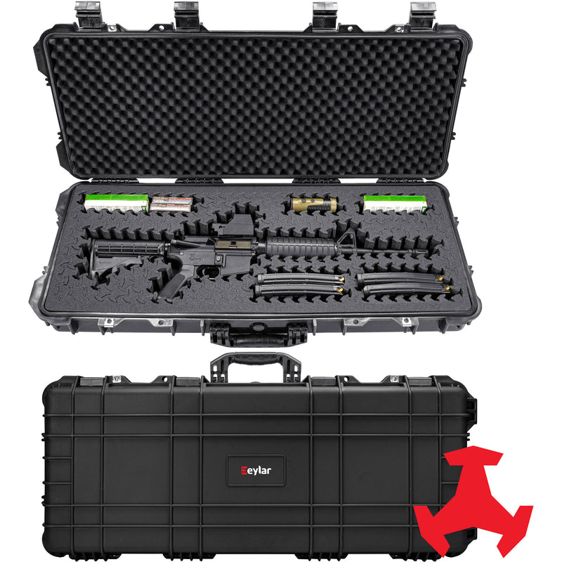 RAGAR Hard Rifle Case with RAGAR Reconfigurable & Reusable XP Crosslinked Foam (38", Black)