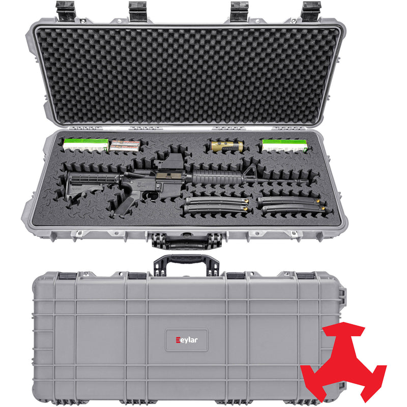 RAGAR Hard Rifle Case with RAGAR Reconfigurable & Reusable XP Crosslinked Foam (38", Gray)