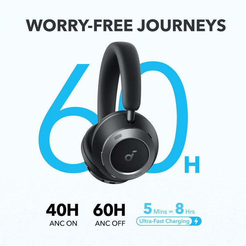 Soundcore by Anker Space One Pro Wireless Over-Ear Closed-Back Headphones (Jet Black)