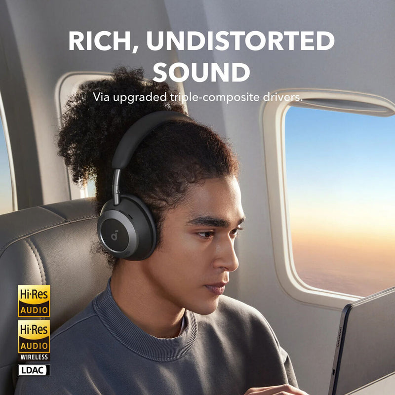 Soundcore by Anker Space One Pro Wireless Over-Ear Closed-Back Headphones (Jet Black)